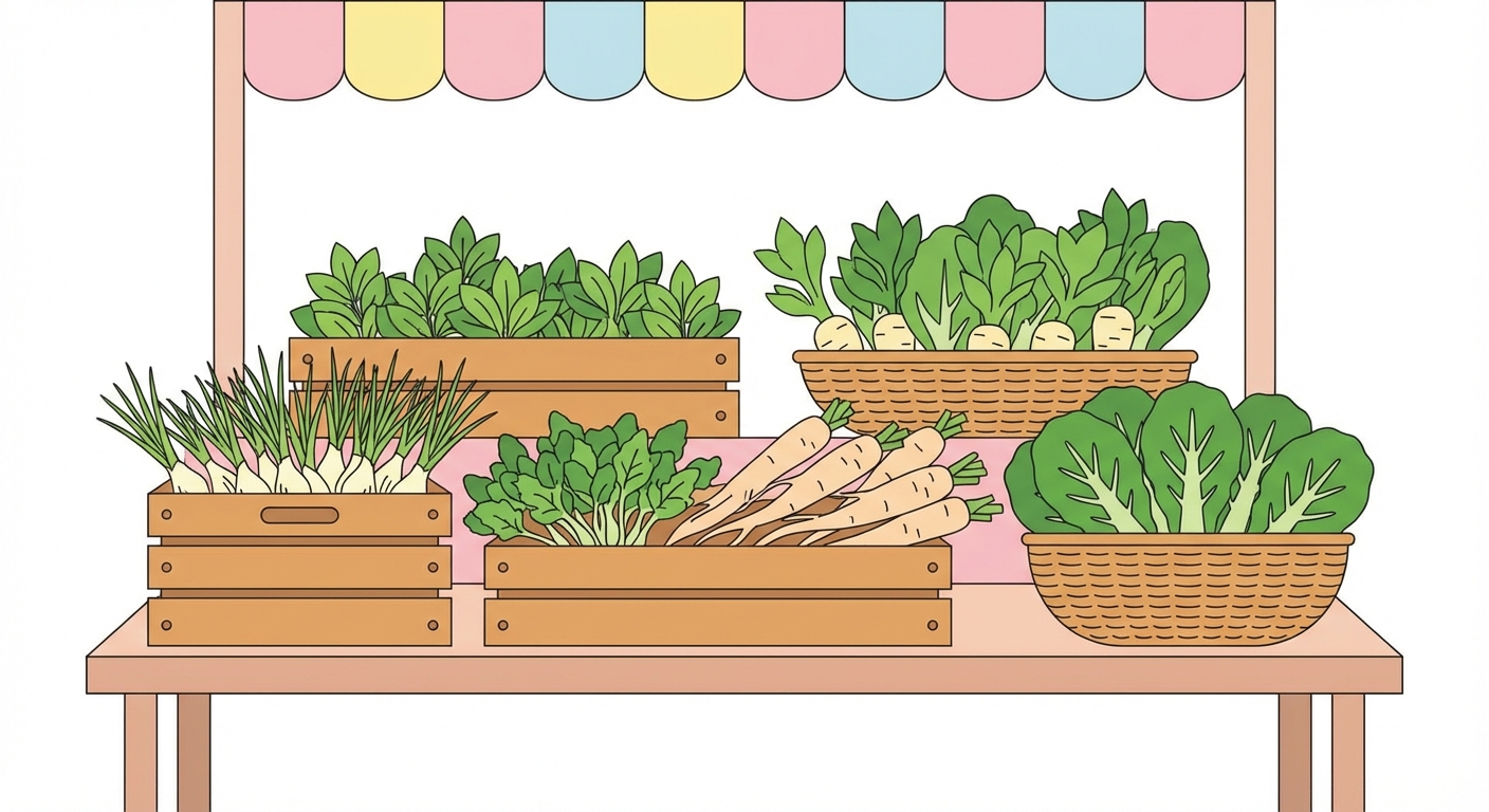 마트에 진열된 달래, 냉이, 두릅, 봄동 봄나물