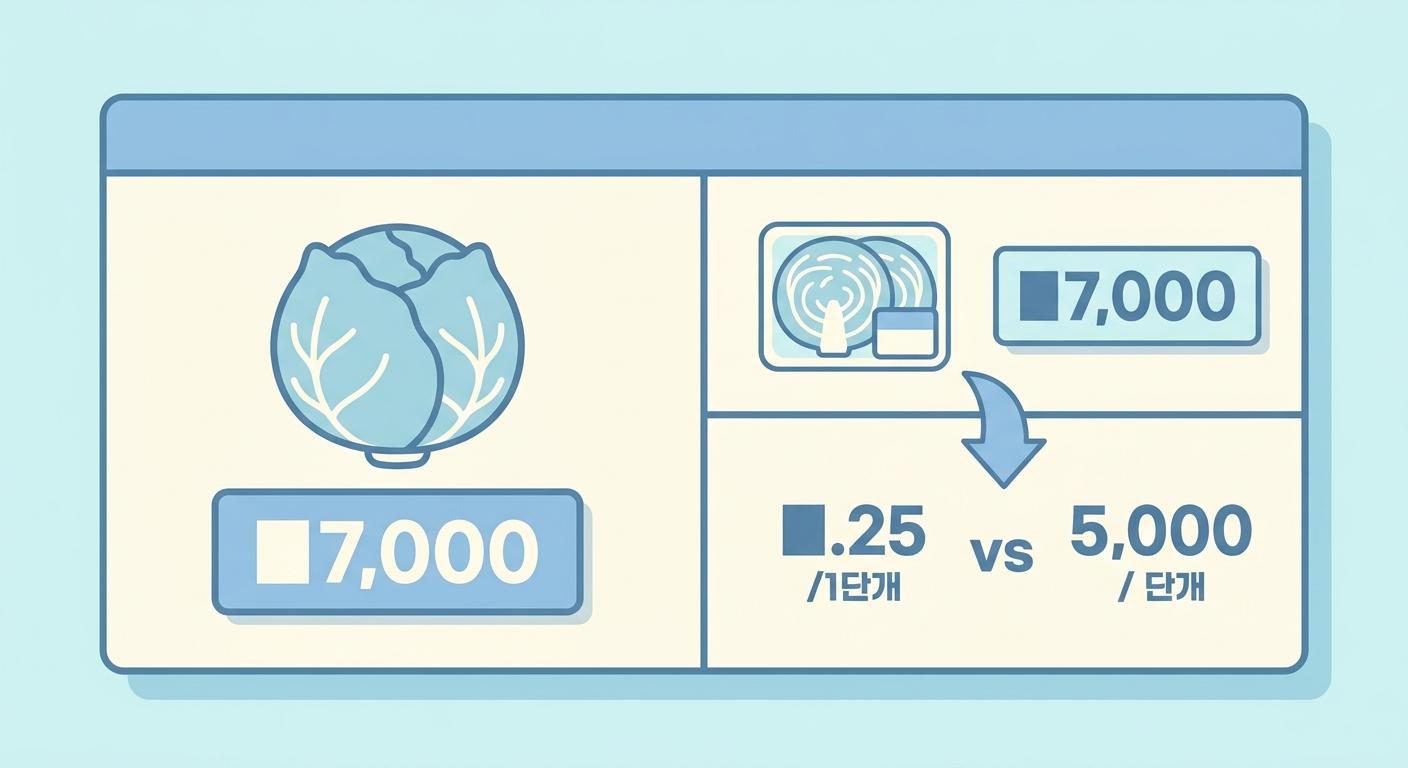 100g 단가 비교